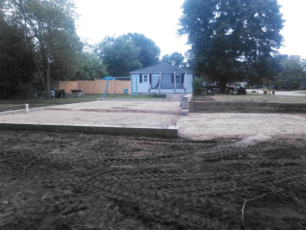garage excavation backfilled garage excavation complete