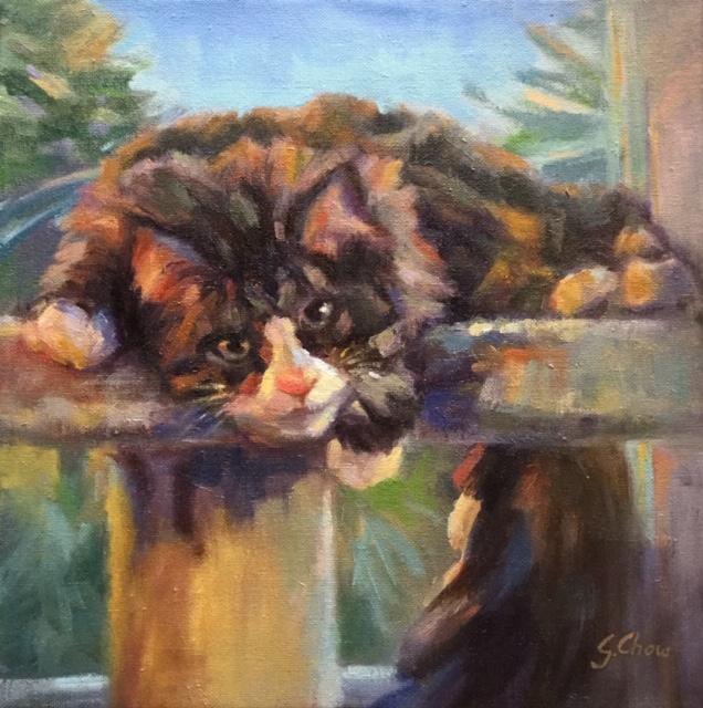Just Hanging 12"x12" Just Hanging by Gloria Chow