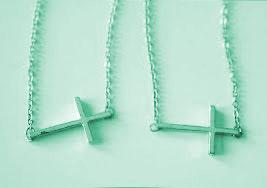 sideways cross necklaces