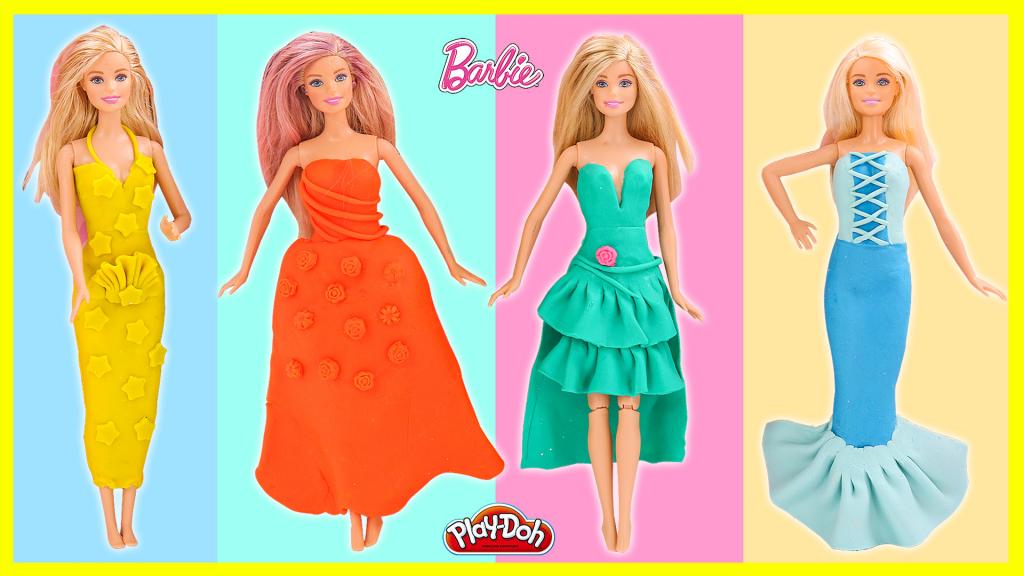 How To Make Barbie Doll Dresses Made Of Play Doh Videos