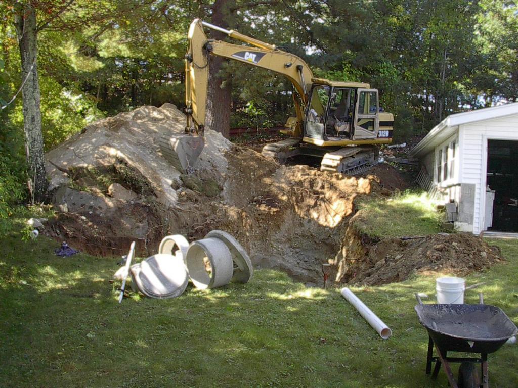 Phil's Excavating installs a drain